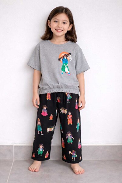 MİNİSHOOW Summer Girls' Top and Bottom Set