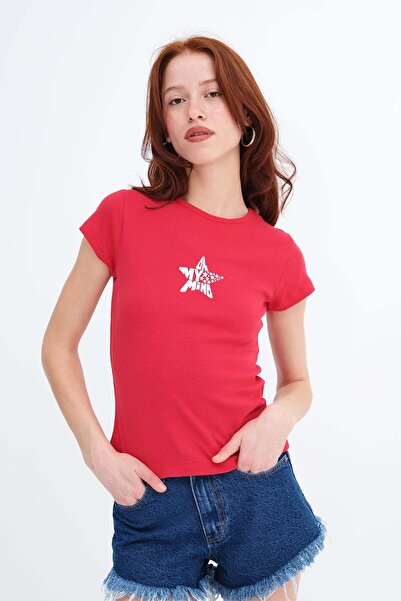 Addax Short Sleeve Printed T-Shirt P1735-İ4