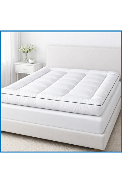 Soft Touch غطاء فراش فاخر من الألياف الدقيقة الناعمة - سمك 4 سم - مضاد للحساس...