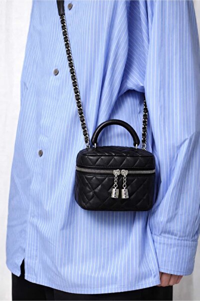 Yuka Atelier Echo Quilted Detailed Mini Crossbody and Shoulder Bag