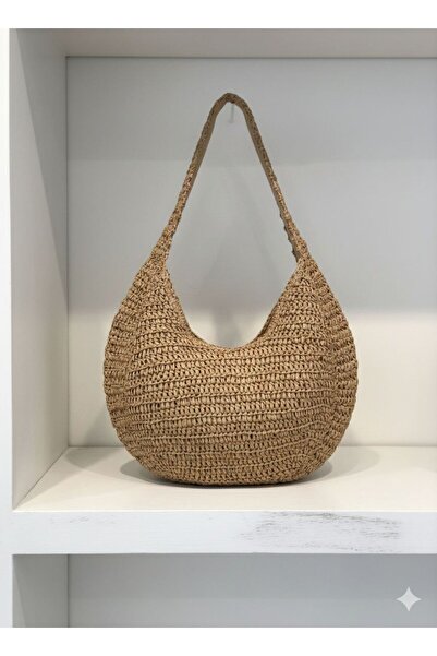 Axesoire NWC-1060 Ψάθινη τσάντα σε χρώμα καμηλό