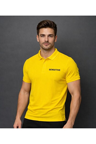 NOFLEN Men's Polo Neck Logo Printed T-Shirt