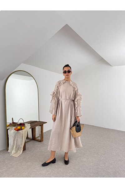 Nesil Women's Long Dress with Flounces