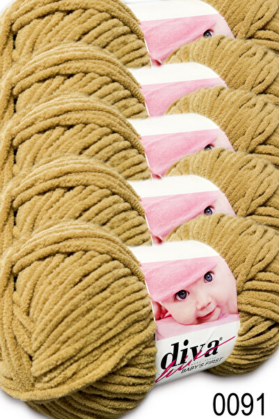 Diva İplik Babys First Velvet Yarn (5X100Gr.) - 0091 - Chickpeas
