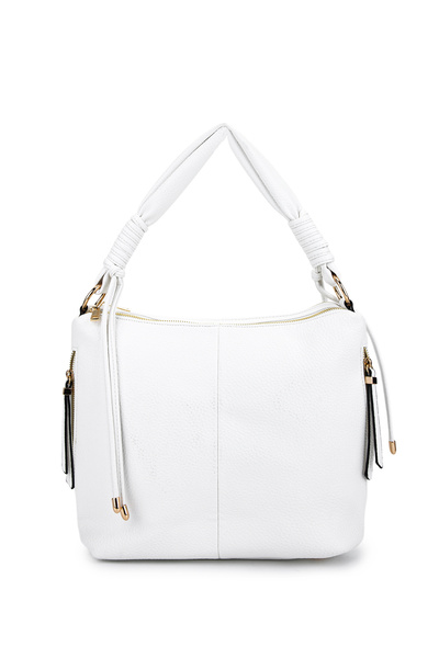 Tamer Tanca Women's Faux Leather White Shoulder Bag
