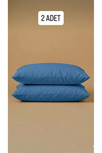 CARYUM Pillowcase with Zipper Blue 2 Pieces Cotton Lining 50X70 cm Liquid Proof