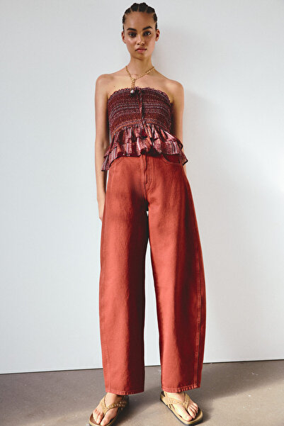 H&M Büzgülü Bandeau Üst