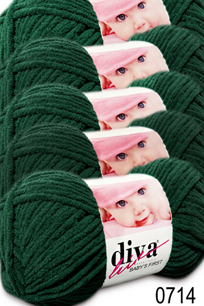 Diva İplik Babys First Velvet Yarn (5X100Gr.) - 0714 - Emerald