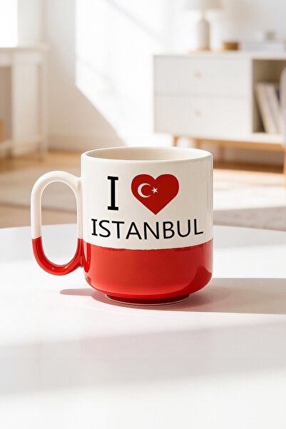 BB TRADE I Love Istanbul Designed Ceramic Printed Pro Mug 330ml