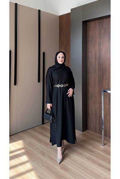 vikitekno Women's Premium Quality Woven Viscose Dress (Belt Included)