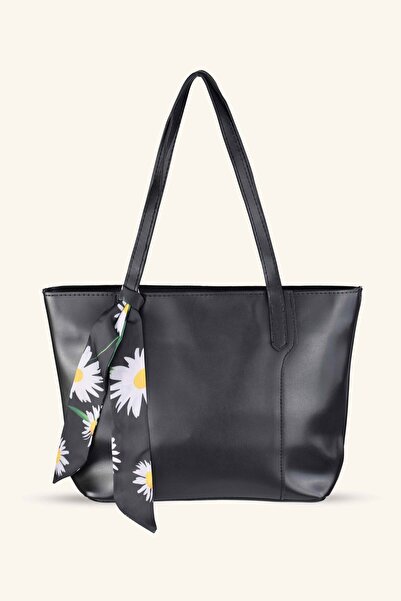 birizmoda Τσάντα χειρός και ώμου μεγάλου μεγέθους με λεπτομέρεια φουλαριού - ...