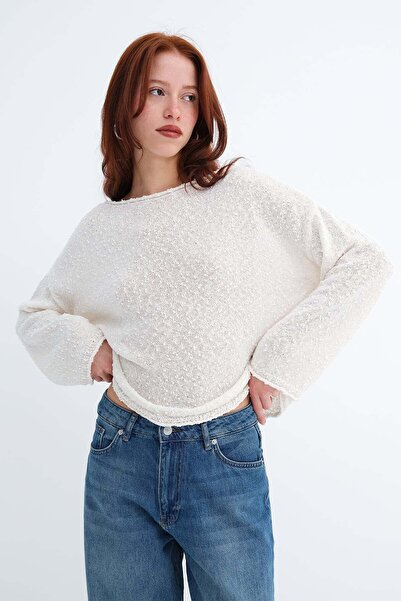 Addax Textured Knitwear Sweater K10341
