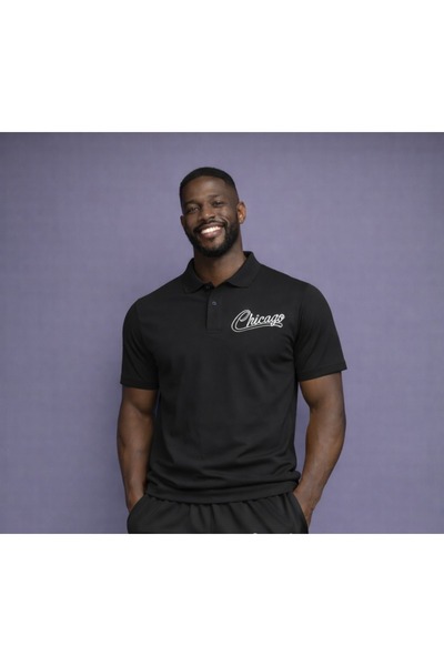 NOFLEN Ανδρικό μπλουζάκι με λογότυπο στο λαιμό και στάμπα