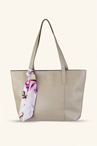 birizmoda Τσάντα χειρός και ώμου μεγάλου μεγέθους με λεπτομέρεια φουλαριού - ...