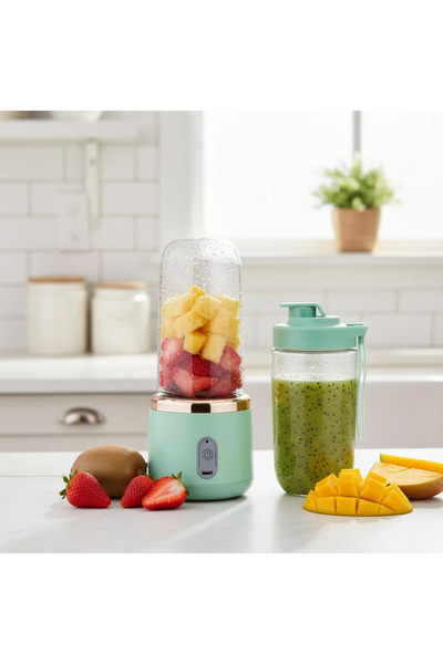 Promagg Μίνι Φορητό Ηλεκτρικό Μπλέντερ με Μπαταρία, 2 Δοχεία, 6 Τρισδιάστατες...