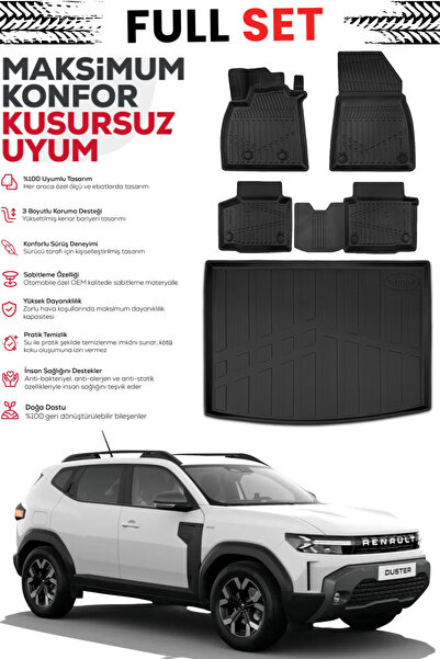 ko kaliteoto Renault Duster ECO G 2026 Model 4D Üst Bagaj Havuzu+Paspas Seti ...