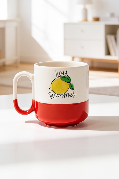 BB TRADE Hey Summer Designed Ceramic Printed Pro Mug 330ml