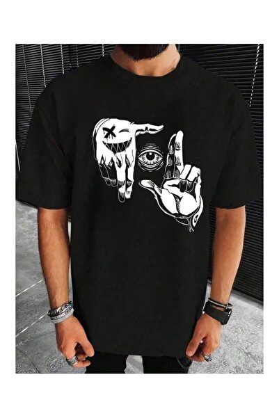 AEMİ Unisex Printed Oversized T-shirt με Κοντό Μανίκι