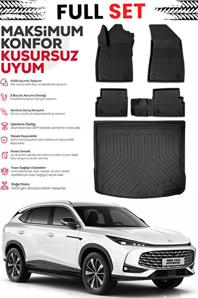 ko kaliteoto MG HS Benzin 2026 Model 4D Bagaj Havuzu+Paspas Seti Premium Serisi