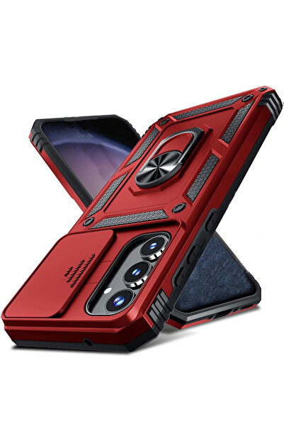 Nezih Case Samsung Galaxy S26 Plus Uyumlu Magnetik Standlı Kamera Korumalı Sü...