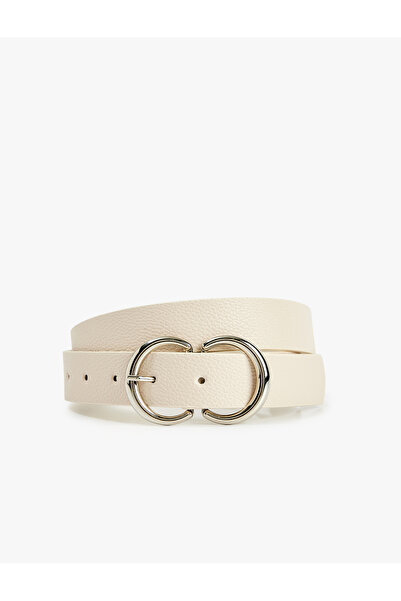Koton Faux Leather Belt with Metal Buckle