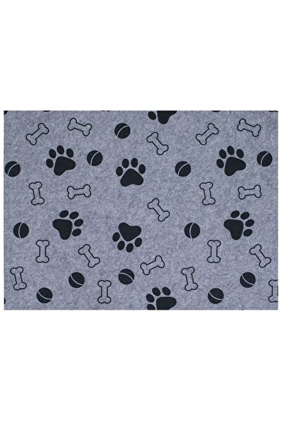 ZanaCasei Covor cu model de labe de câine gri 70x50cm