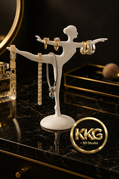 KKG ·3D Studio |   Decorative Design Ballerina Jewelry Stand Organizer Earrin...
