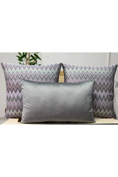 Elanora Home Decorative Cushion Cover, High-Quality Woven Fabric, Set of 3