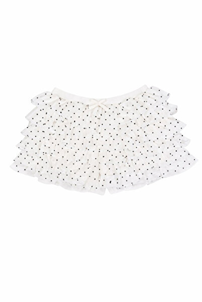 La Sarta Rummos Μαύρη Πουά Φούστα με Τούλι και Βολάν, με Κοντό Σορτς