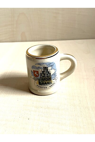 SANAT TACİRİ Vintage 2cl Tankart Porselen Tankart Mini Tankart Shot Bardağı N...