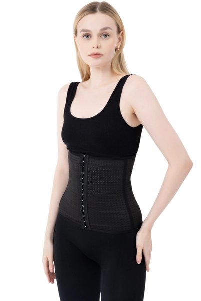 Kozera Postpartum Maternity Post-Pregnancy Recovery Adjustable Underwire Black Waist Corset