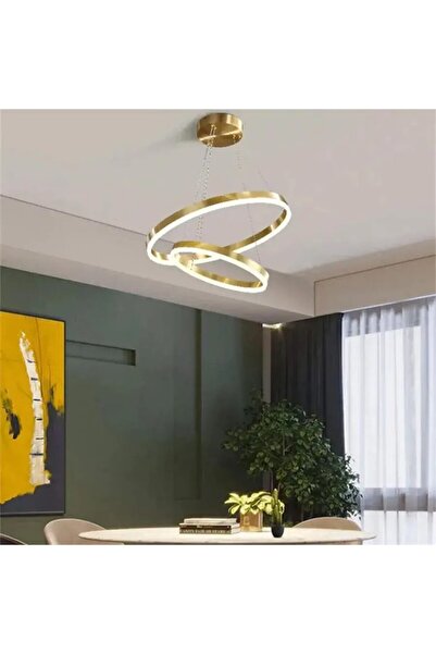 meili LED pendant chandelier/remote control 2RINGS, 90W, Cold/Warm/Neutral li...