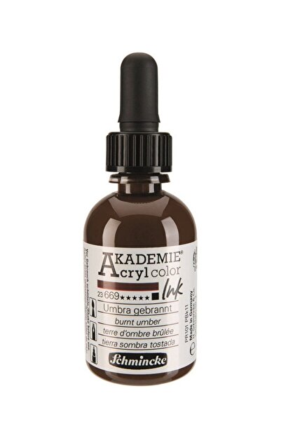 Schmincke acrylcolor Akrilik Mürekkep 50 ml 669 burnt umber