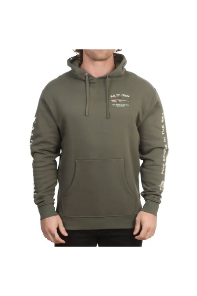 Salty Crew Μπρους Φούτερ με κουκούλα Σκούρο Λαδί Σ