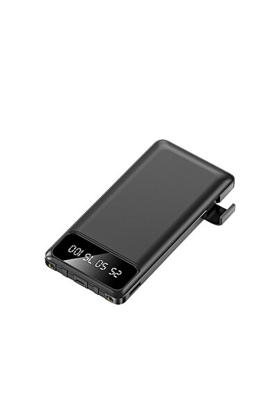 Ktools Boost Trio 10.000 mAh Dahili Kablolu Powerbank Siyah (Type-C & Lightning)