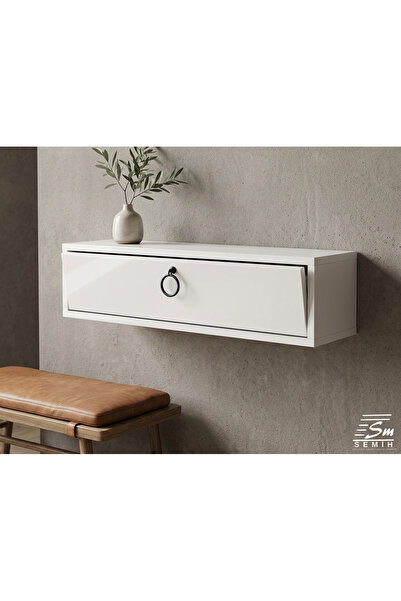SEMİH MOBİLYA Beyaz Çok Amaçlı Duvara Monte Modern MDF Dresuar , Makyaj Masas...