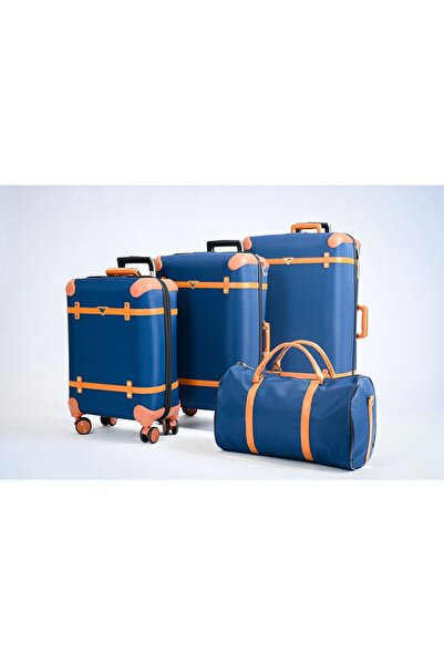 MAC CENTER طقم شنط سفر فاخرة 4 قطع بعجلات 360° مقاومة للصدمات + حقيبة يد أنيق...