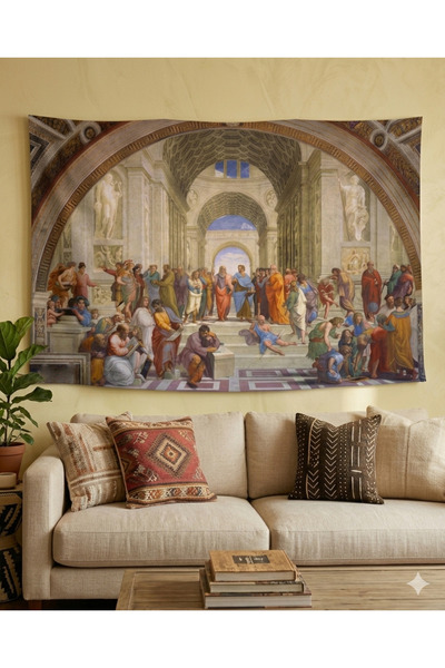 WANDER TAPESTRY Raphael Atina Okulu Duvar Örtüsü | School of Athens Sanatsal ...