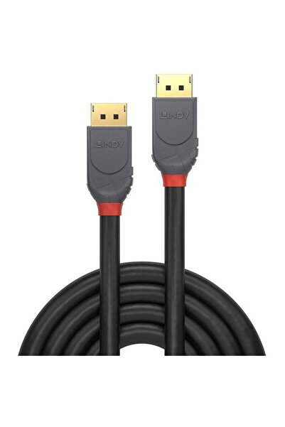 LİNDY Cablu video Anthra, DisplayPort Male - DisplayPort Male, v1.4, 2m, Negr...