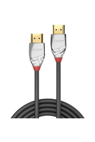 LİNDY Cablu video Cromo, HDMI Male - HDMI Male, v2.0, 1m, Gri-Argintiu