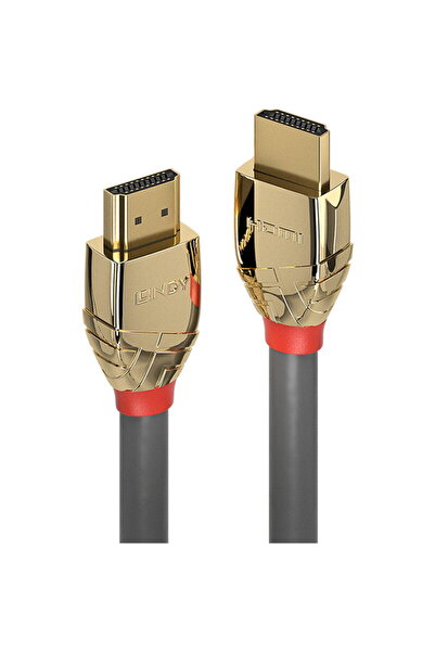 LİNDY Cablu video Gold, HDMI Male - HDMI Male, v2.0, 7.5m, Gri-Auriu