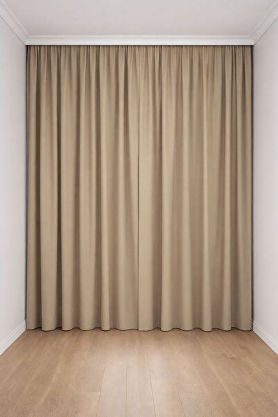 SOLİS %100 Blackout,Yumuşak dokulu(soft) Işık Geçirmez Fon Perde.İçi Siyah Ka...