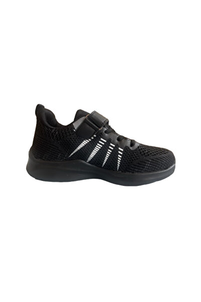 R-Walker Pantofi sport pentru copii, material textil, dungi negre/albe