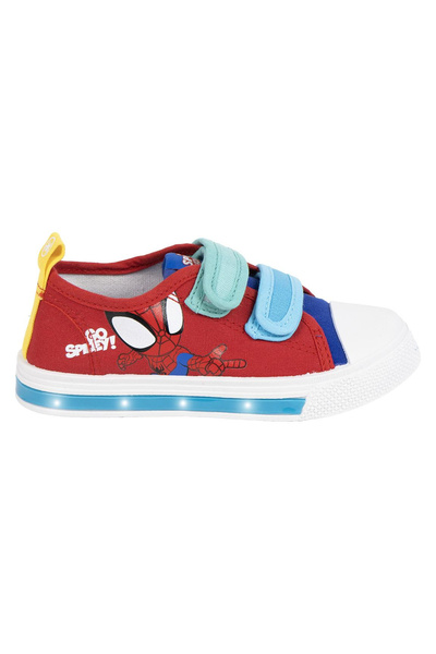 SPIDERMAN Canvas sneakers with lights, velcro closure Go Spidey Red