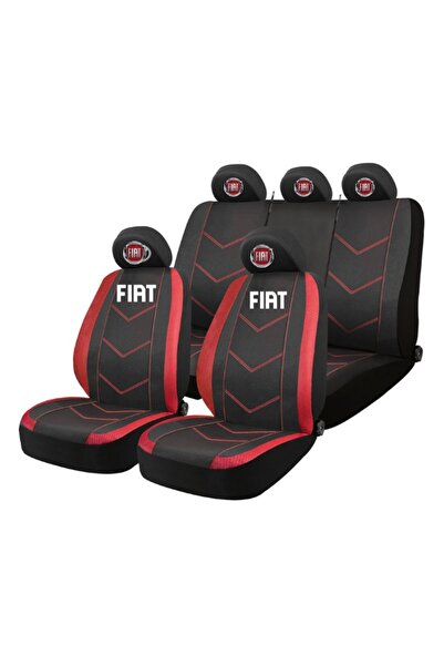 Autohelix MSA Set huse scaune universale HLX6 compatibil cu Fiat – Negru/Roșu