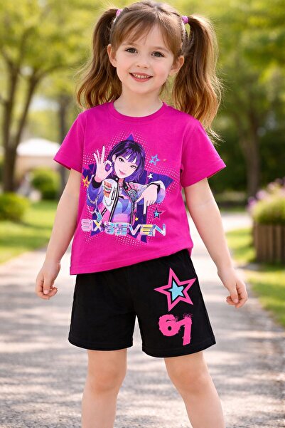 Aselin Kids Κοριτσίστικο 100% βαμβακερό Anime Girl Six Seven με στάμπα, καλοκ...