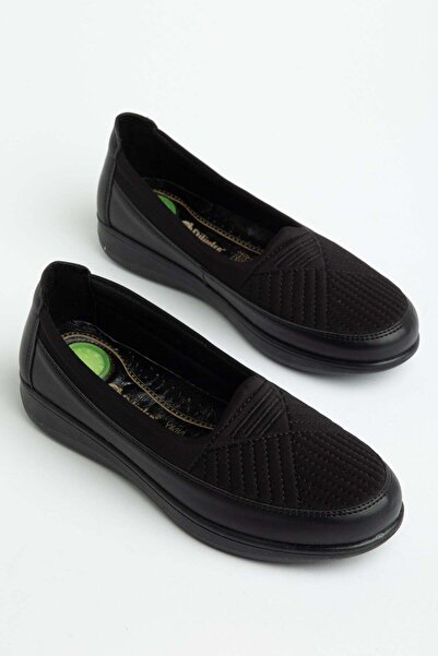 Dilimler Ayakkabı Pantofi de damă ortopedici de mărime mare, negri, interior ...