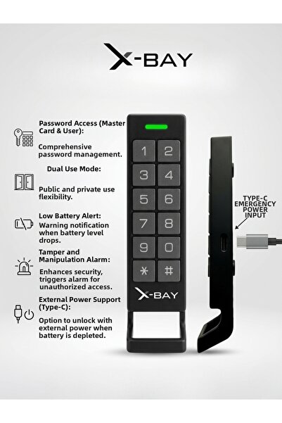 X-BAY قفل الكابينة الإلكتروني XB-CL870B