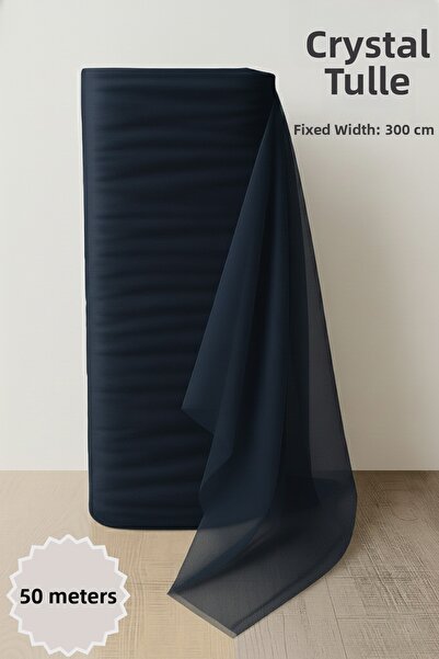 Mortex Navy Blue Crystal Tulle Length 50 Mt En Sabit 3 Mt Engagement Henna We...