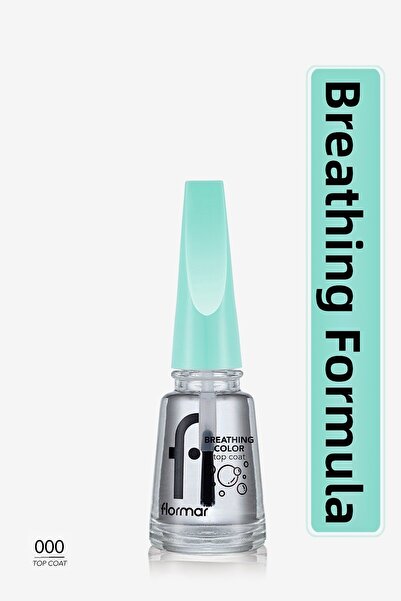 Flormar طلاء أظافر سائل قابل للتنفس - طلاء أظافر ملون قابل للتنفس - طبقة علوي...